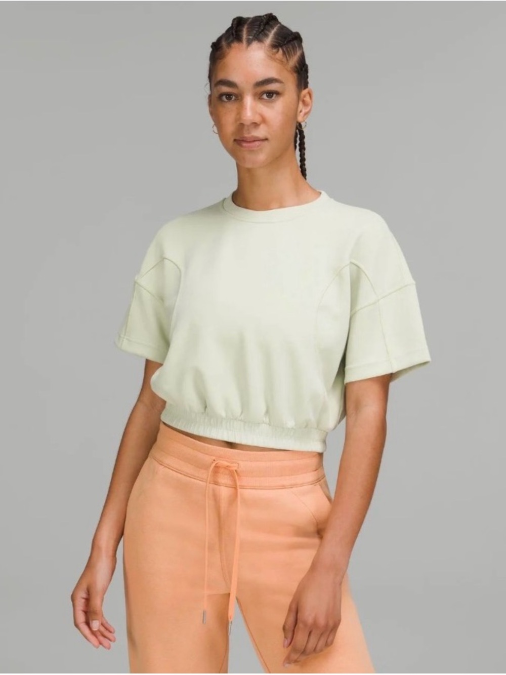 lululemon athletica Crop Sweatshirt in White